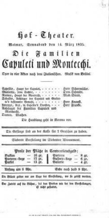 Die Familien Capuleti und Montecchi