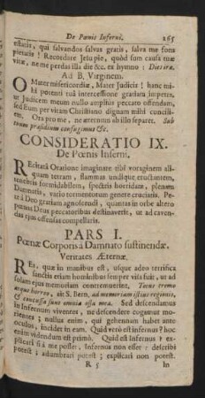 Consideratio IX. De Poenis Inferni