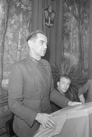 Kurt Krenz, Vorsitzender der Domowina und Martin Kasper : Kurt Krjeńc, předsyda Domowina a Měrćin Kasper : Bautzen / Budyšin