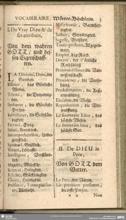 Vocabulaire / Wörter-Büchlein