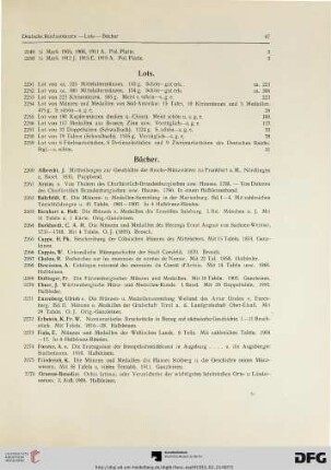Lots (Nr. 2251-2259)