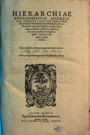 Hierarchiae Ecclesiasticae Assertio