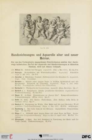 Handzeichnungen und Aquarelle alter und neuer Meister (Nr. 476-655)