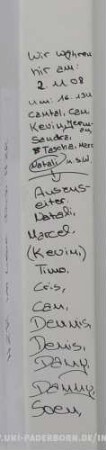 Wir wahren hir am: 2.11.08 um: 16.13H cantal, can, Kevin, Jenny, Sandra, Tascha, Marc Natali .u.s.w. Ausenseiter: Natali, Marcel, (Kevin,) Timo, Cris, Can, Dennis, Denis, Dany, Danny, Sven,