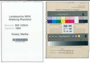 Entnazifizierung Martha Kossol , geb. 09.06.1912 (Fuersorgerin)