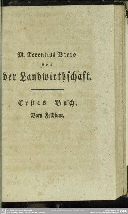 Erstes Buch. Vom Feldbau