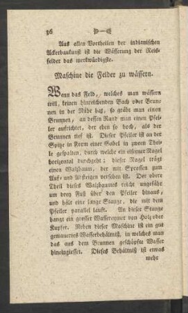 Maschine die Felder zu wässern