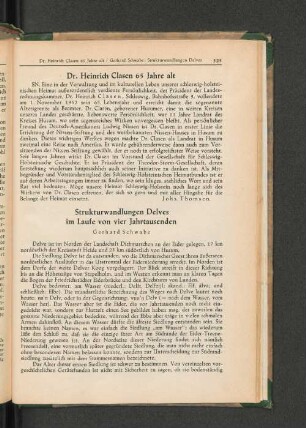 Dr. Heinrich Clasen 65 Jahre alt