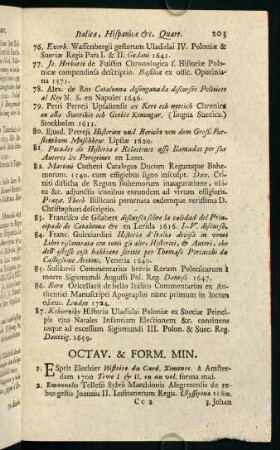 203-216, Octav. & Form. Min.