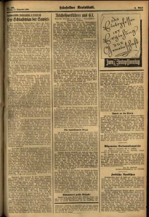 Zweite Ausgabe vom Freitag, den 11. Dezember 1936.