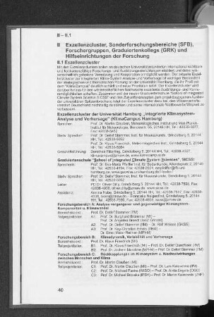 II.1 Exzellenzcluster