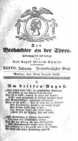 32. Stueck, 6. August 1838