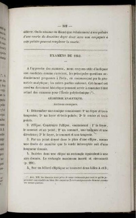 Examens de 1842.