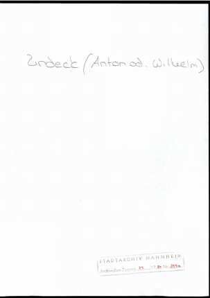Lindeck, [Anton] z. Zt. Paris, an Wichert
