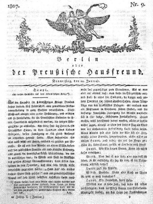 Nr. 9., 22. Januar 1807