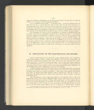 IV. Immigration of the Mediterranean Sea-Grasses.