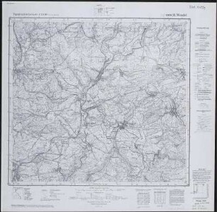 Meßtischblatt 6509 : St. Wendel, 1942 : St. Wendel. - Aufn. 1905 (Preußen) u. 1912 (Bayern), hrsg. 191. - 1:25000. - [München]: Bayer. Topogr. Bureau, 1942. - 1 Kt.