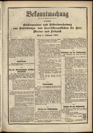 Zweite Ausgabe vom Mittwoch, den 02. Februar 1916.