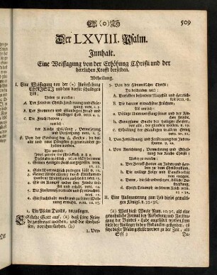 509-531, Der LXVIII. Psalm