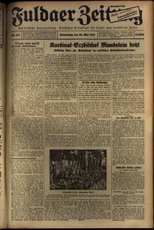 Ausgabe vom Donnerstag, den 20. Mai 1937.