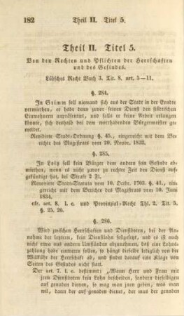 Titel 5. Von den Rechten und Pflichten der Herrschaften und des Gesindes