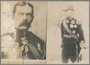 Der englische Kriegsminister Lord Kitchener, rechts der neue Chef der britischen Admiralität, Henry B. Jackson