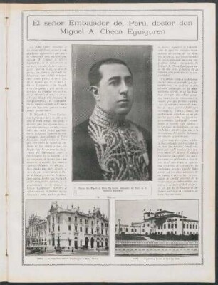 El señor Embajador del Perú, doctor don Miguel A. Checa Eguiguren