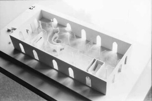 Freiburg: Stadtbauamt; Modell; Entwurf Kornhaus Freiburg; Innengestaltung als Gaststätte