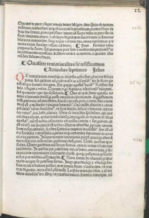 Qualiter tentationibus sit restistendum Articulus septimus Jesus