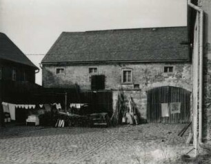 Neukirch (Lausitz), Weikertgasse 5. Dreiseithof (um 1850). Scheune