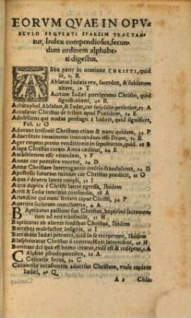 Enarratio passionis Domini Nostri Iesv Christi, Secvndvm Vtrivsqve Testamenti scripturas