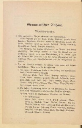 Grammatischer Anhang