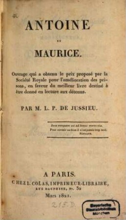 Antoine et Maurice