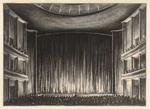 Nationaltheater, Mannheim: Perspektivische AnsichtBühne