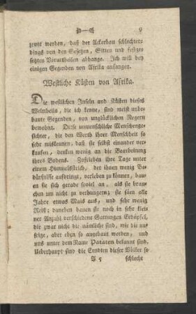 Westliche Küsten von Afrika
