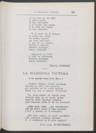 La mariposa víctima