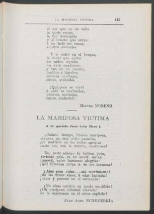 La mariposa víctima