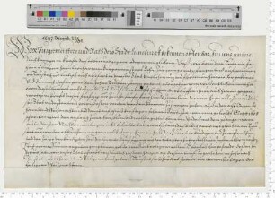 Bürgermeister und Rat verschreiben Johan Elvern, Sohn des Bürgermeisters, für 1000 Mark eine Rente von 50 Mark.