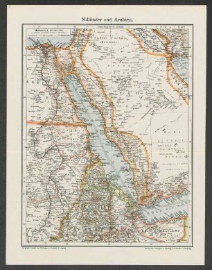 Karte: Nilländer und Arabien.