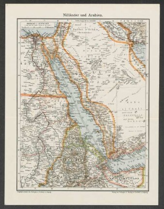 Karte: Nilländer und Arabien.