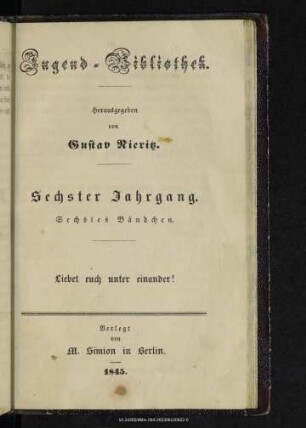 Liebet euch unter einander!