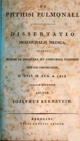 De phthisi pulmonali : Diss. inaug. med.
