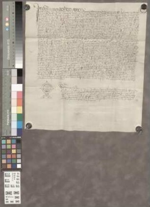 Eich: Instrument über die von der Gemeinde Eich dem St. Paulsstift zu Worms geleistete Huldigung