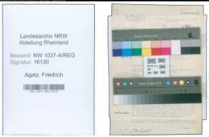 Entnazifizierung Friedrich Agatz , geb. 00.00.0000 (Ingenieur)