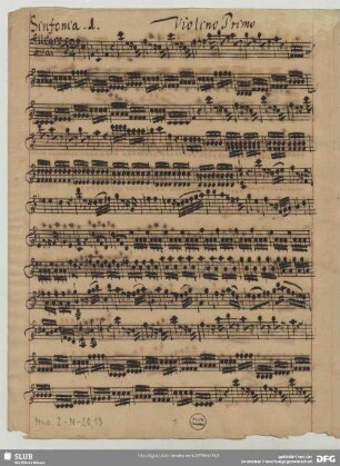Anonymus, Sinfonien, F-Dur