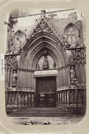 Bellezas de Barcelona — Santa Maria & Westportal der Kirche Santa Maria del Mar