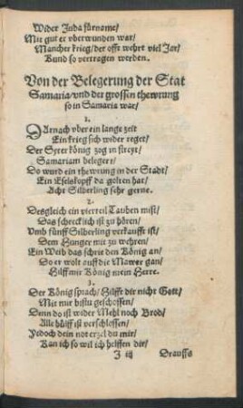 Von der Belegerung der Stat Samaria/ und der grossen thewrung ...