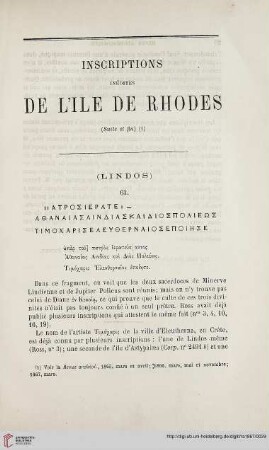 N.S. 16.1867: Inscriptions inédites de l'Ile de Rhodes, [6]