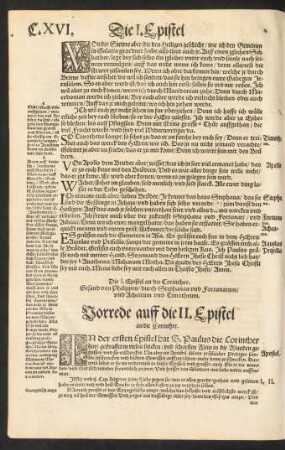 Vorrede auff die II. Epistel an die Corinther.