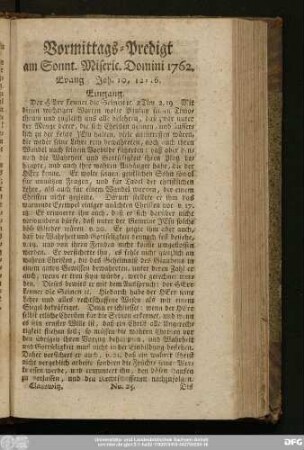 [No. 25.] Vormittags-Predigt am Sonnt. Miceric. Domini 1762. Evang. Joh. 10, 12 - 6.